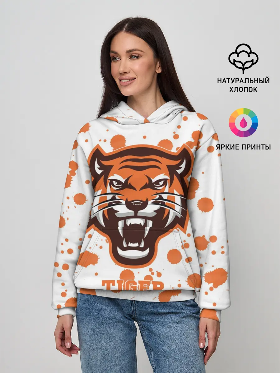 Женское худи / Огненный тигр