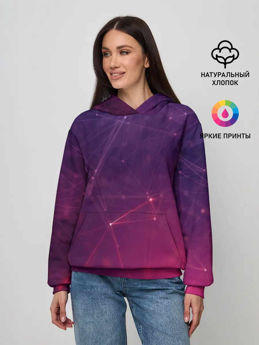 Женское худи / Космическая текстура