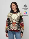 Женское худи / Vintage Skull Art v2