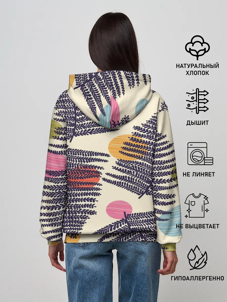 Женское худи / Тропики паттерн