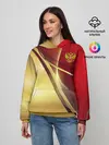Женское худи / RUSSIA SPORT: Red and Gold.