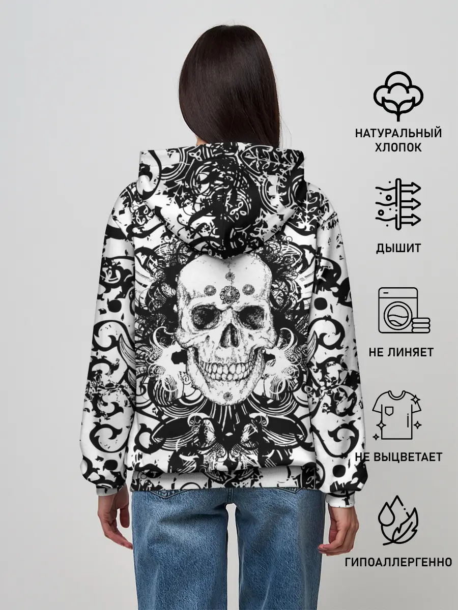 Женское худи / Grunge Skull