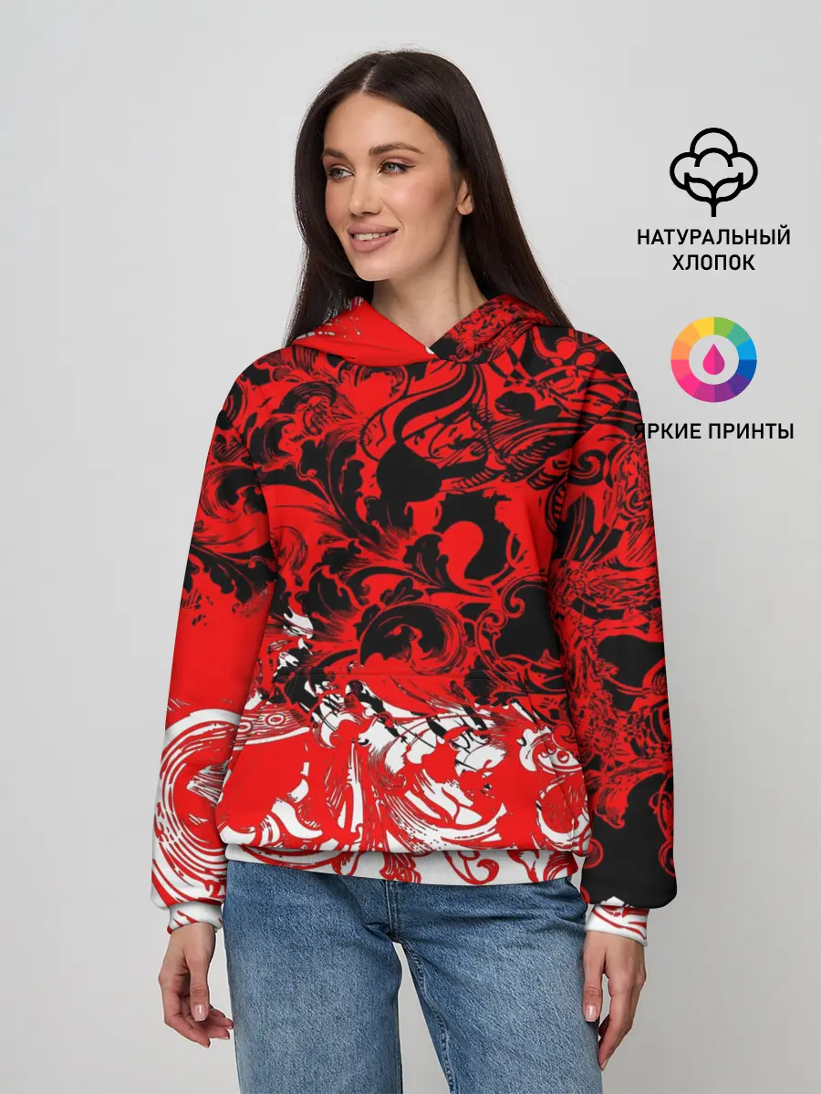 Женское худи / Абстрактные узоры 3