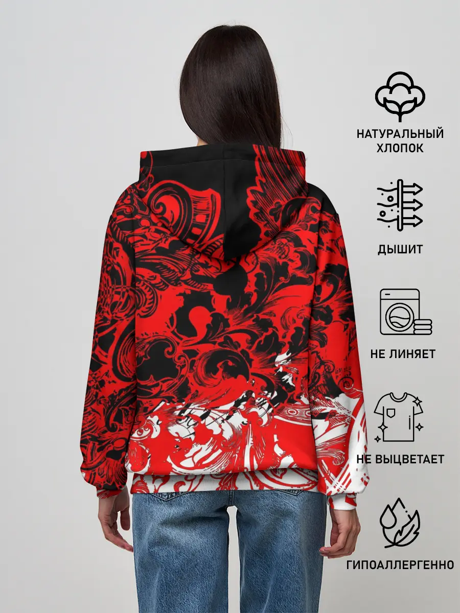 Женское худи / Абстрактные узоры 3