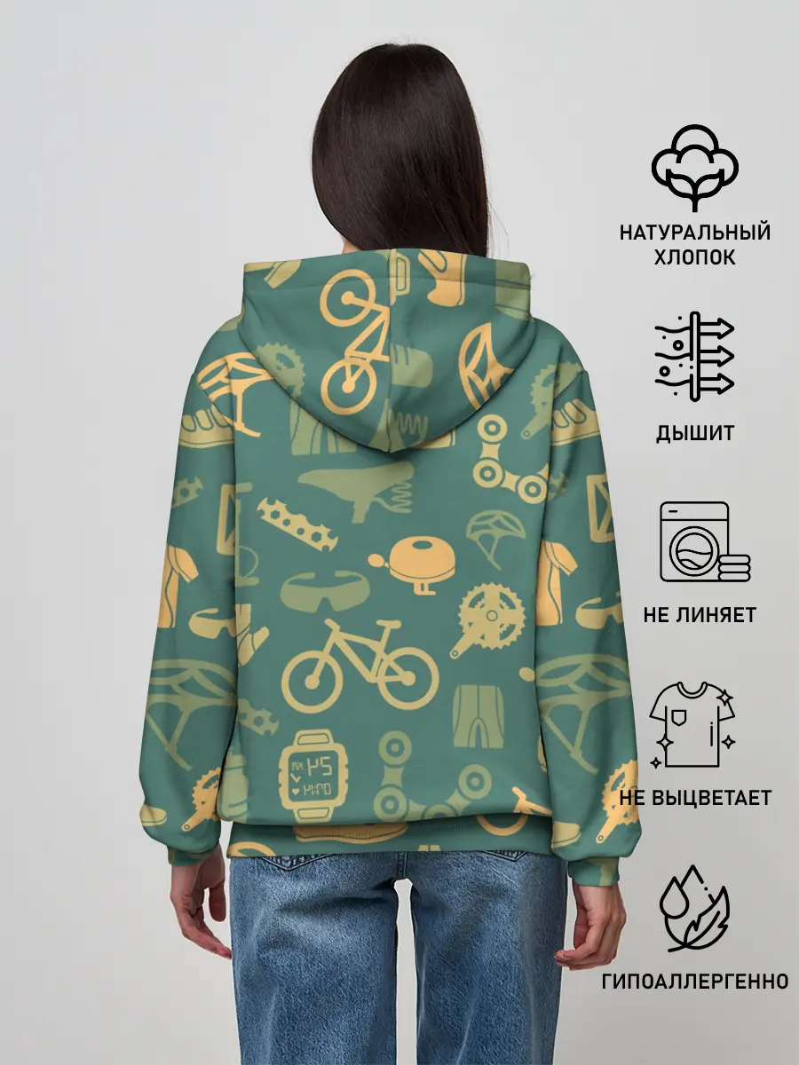Женское худи / Велосипед Текстура