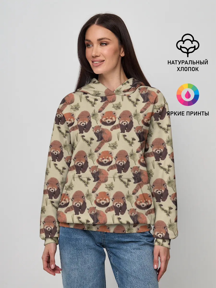 Женское худи / Red panda