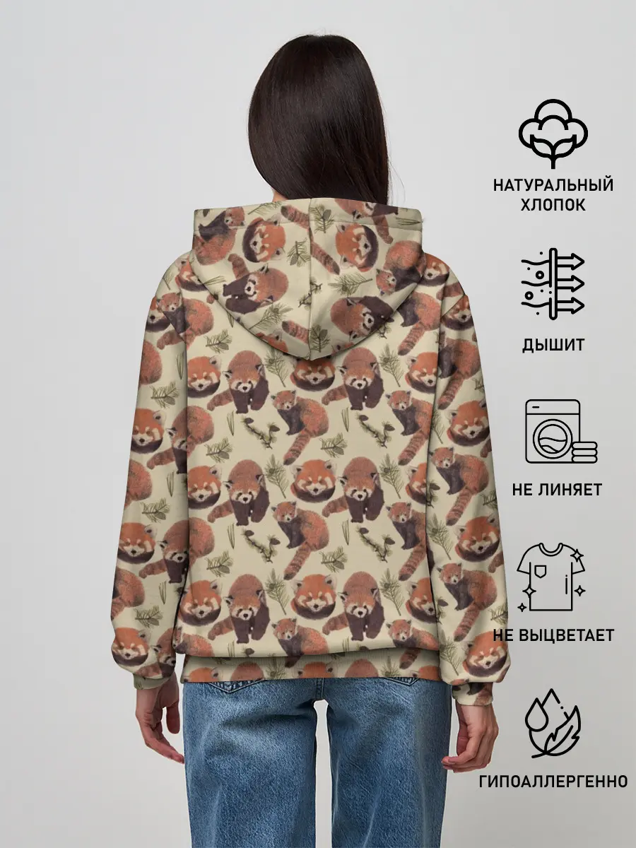 Женское худи / Red panda