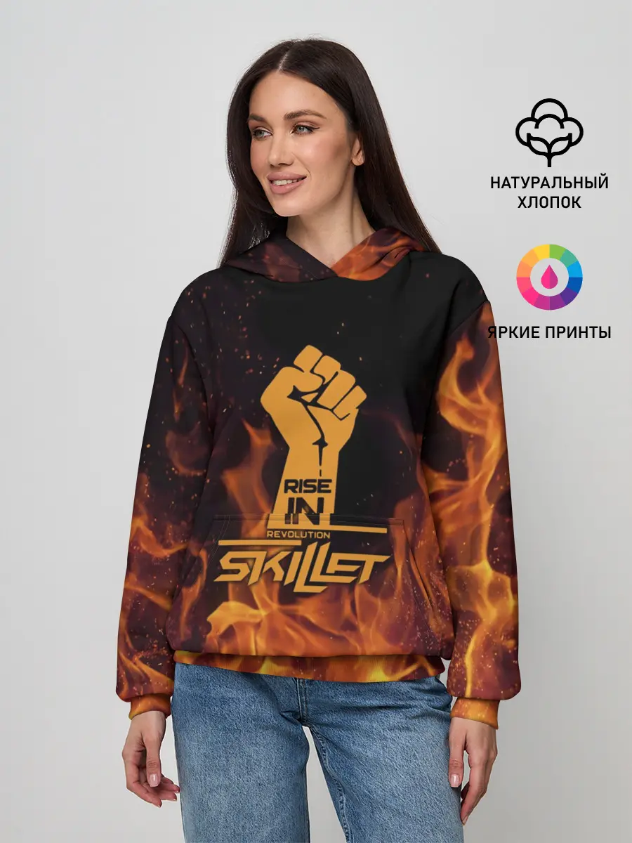 Женское худи / Rise in revolution - Skillet
