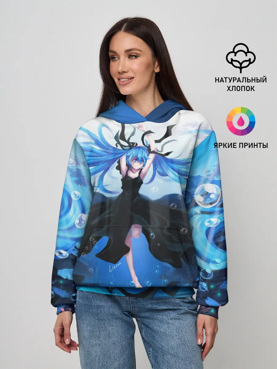 Женское худи / Хацунэ Мику под водой
