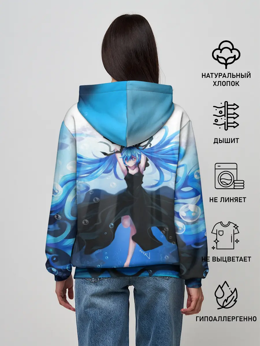 Женское худи / Хацунэ Мику под водой