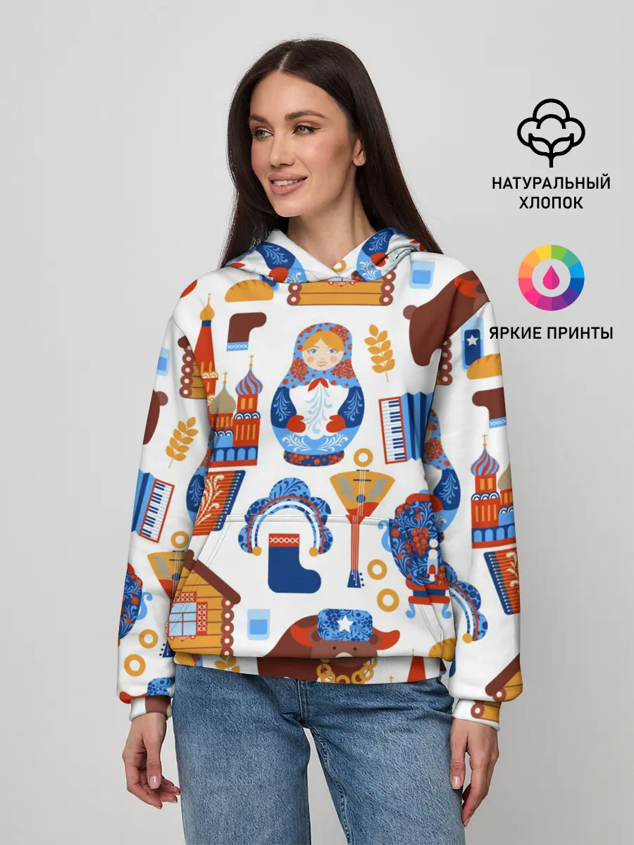 Женское худи / Традиционный поп арт