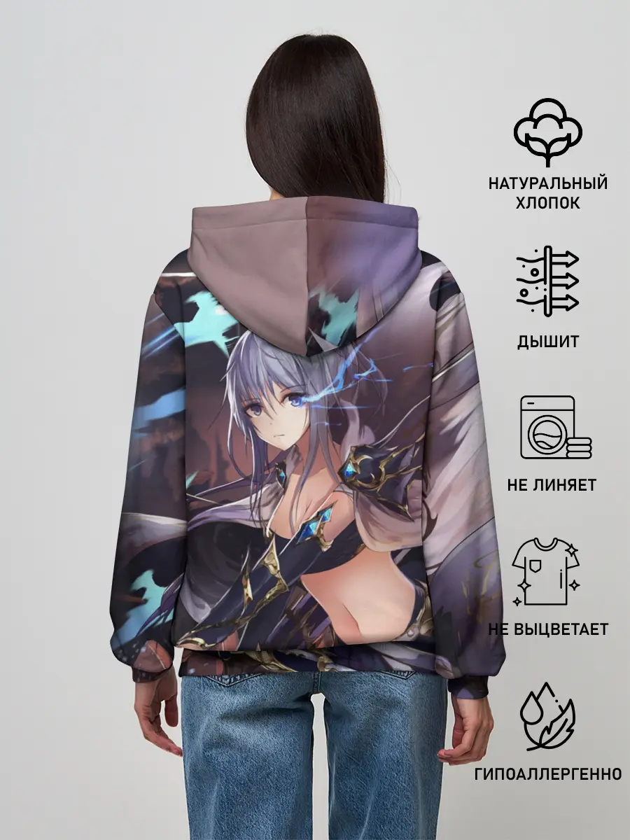 Женское худи / ФЭНТЕЗИ АНИМЕ-ВОИТЕЛЬНИЦА
