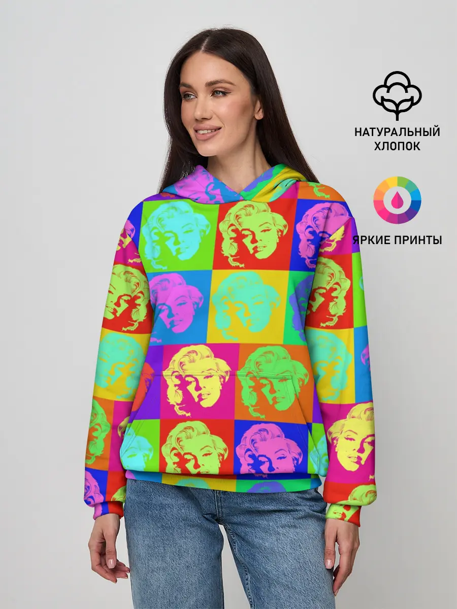 Женское худи / pop-art Marilyn Monroe