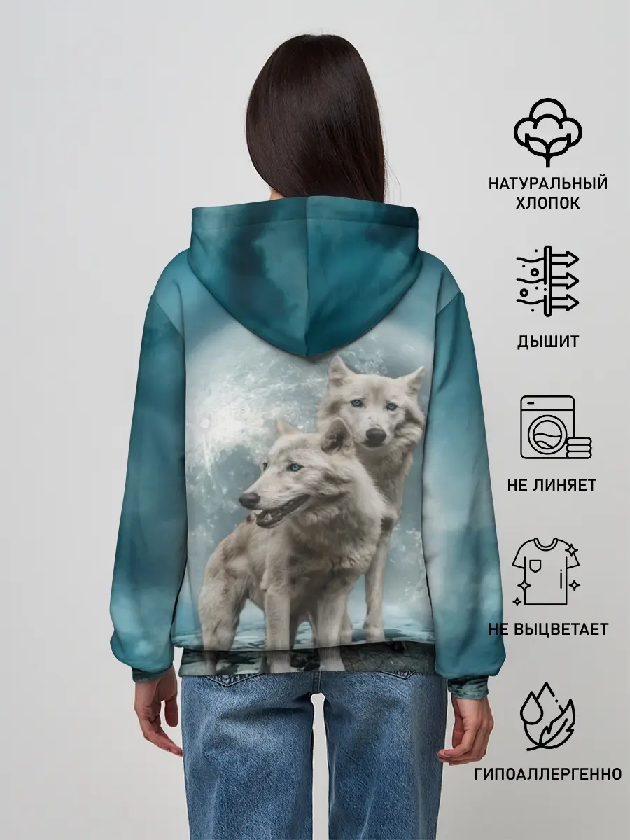 Женское худи / Волки