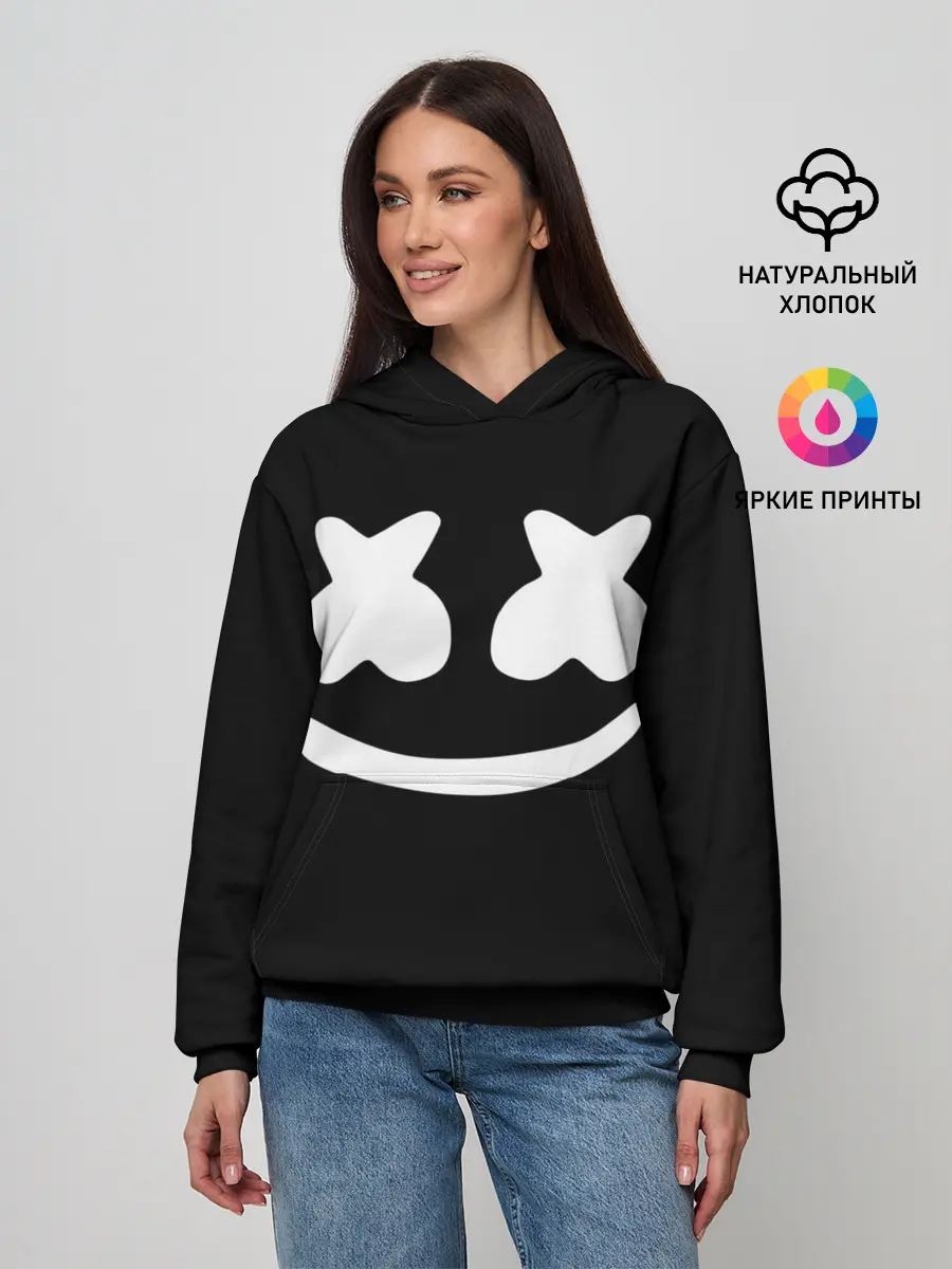 Женское худи / Marshmello black
