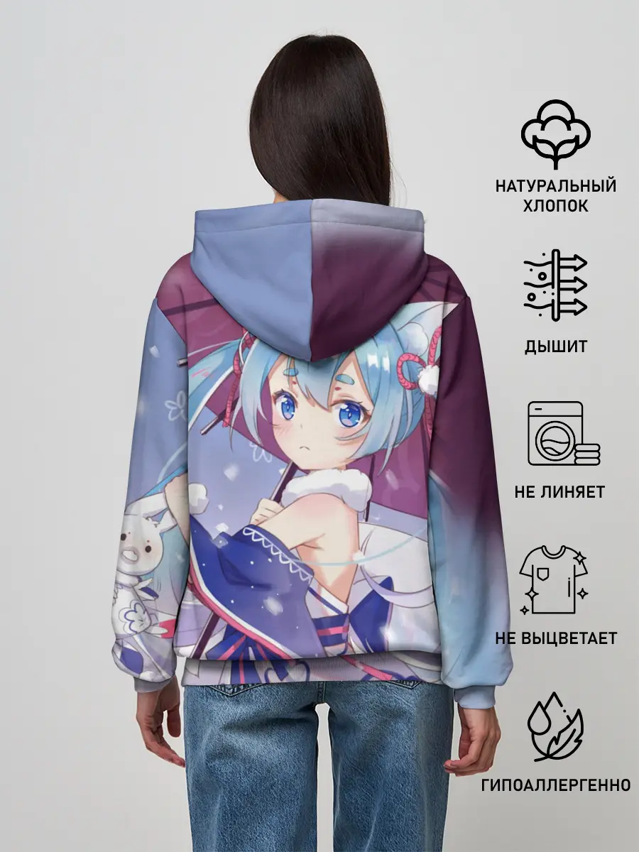 Женское худи / Хацуне Мику с зонтом