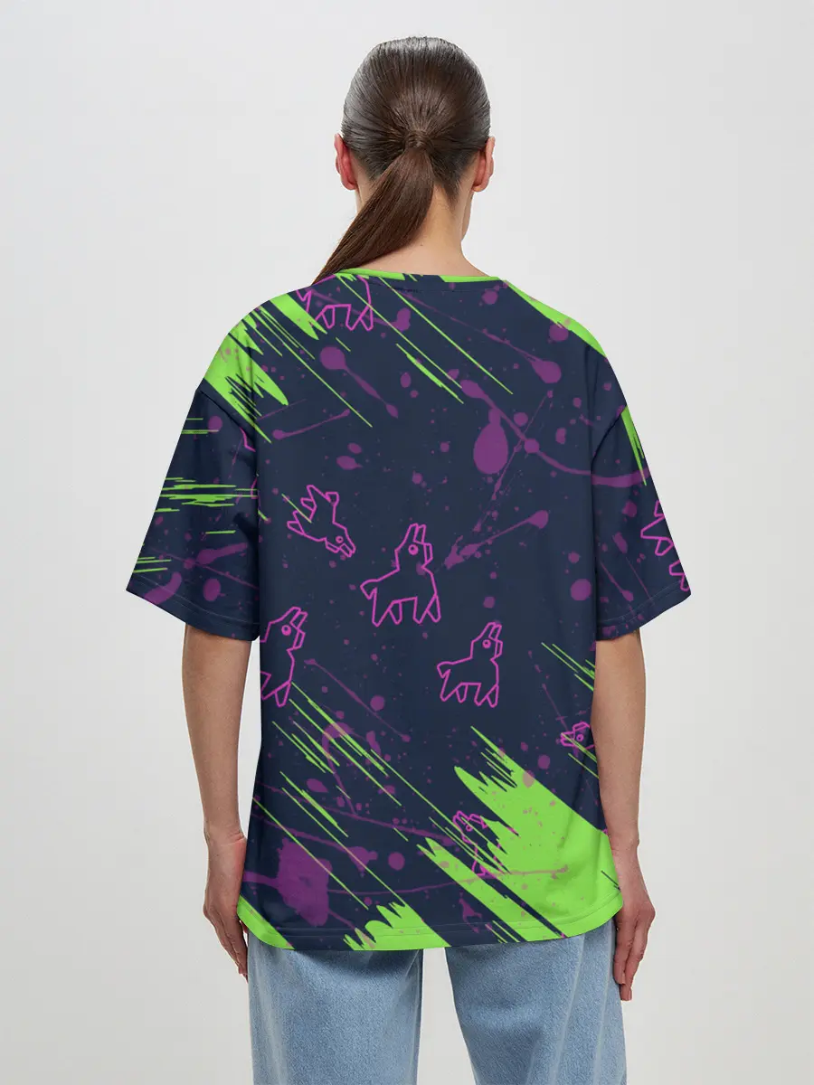 Женская футболка оверсайз / FORTNITE LAMA.