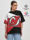 Женская футболка оверсайз / Нью-Джерси Девилз