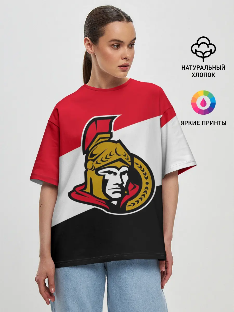 Женская футболка оверсайз / Оттава Сенаторз