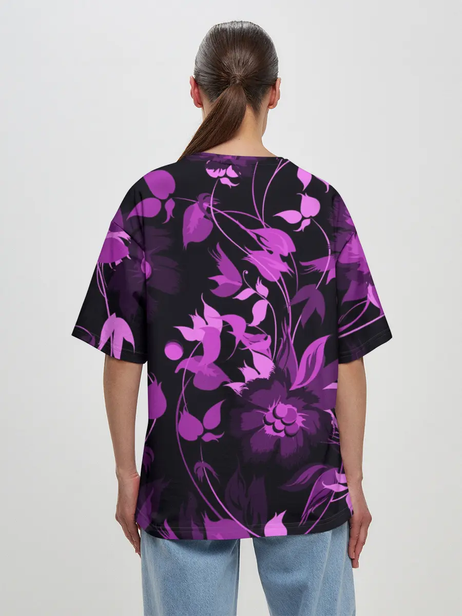 Женская футболка оверсайз / Флора | Flora