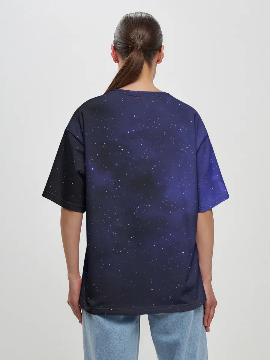 Женская футболка оверсайз / Космос