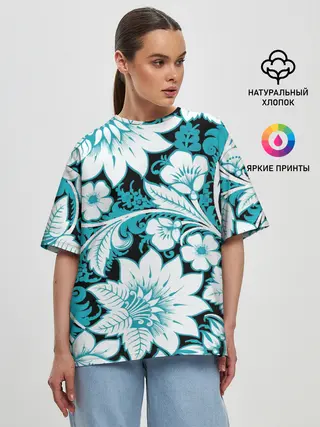 Женская футболка оверсайз / Хохлома 2021