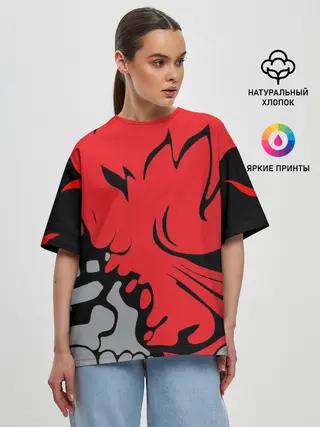 Женская футболка оверсайз / Cyberpunk 2077