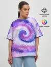 Женская футболка оверсайз / TIE-DYE PURPLE