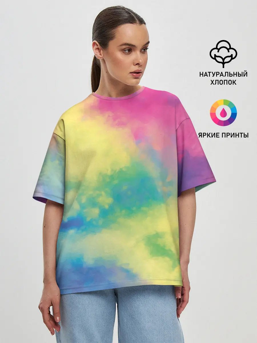 Женская футболка оверсайз / Tie-Dye