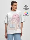 Женская футболка оверсайз / Милая Zero Two