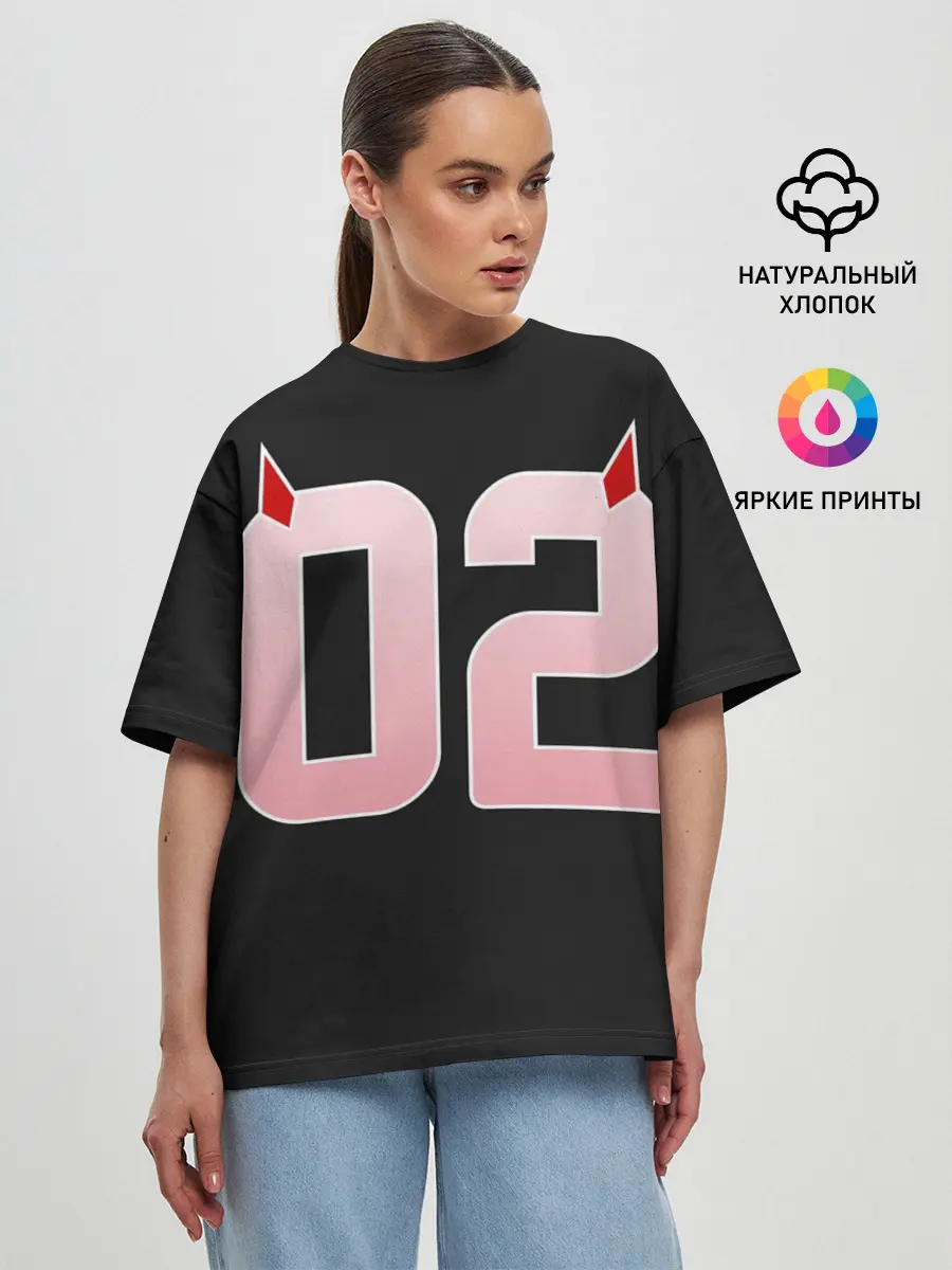 Женская футболка оверсайз / Порядковый номер 02