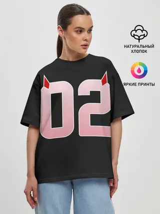 Женская футболка оверсайз / Порядковый номер 02