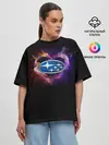 Женская футболка оверсайз / Subaru