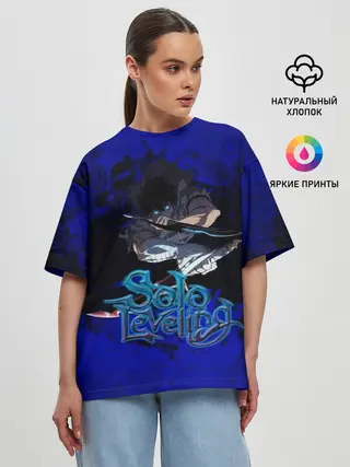 Женская футболка оверсайз / Solo Leveling | Манхва
