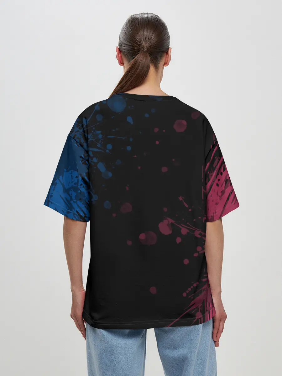 Женская футболка оверсайз / FC BARCELONA.