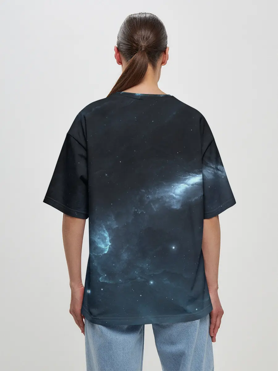 Женская футболка оверсайз / Млечный путь