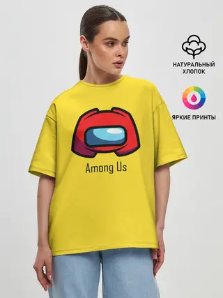 Женская футболка оверсайз / Among Us|LoGo