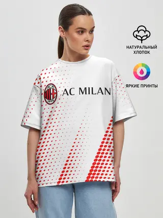 Женская футболка оверсайз / AC MILAN / МИЛАН