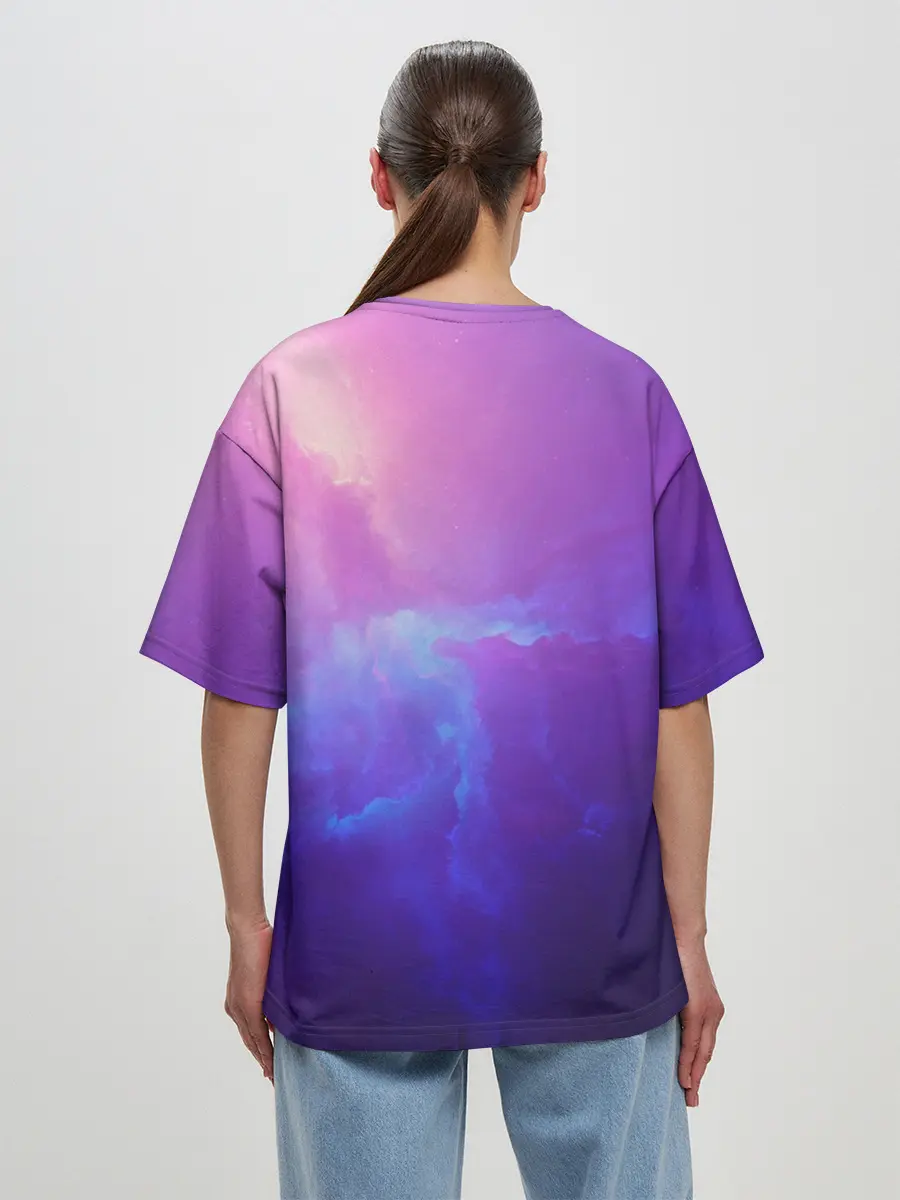 Женская футболка оверсайз / Туманность