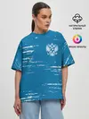 Женская футболка оверсайз / ФУТБОЛ РОССИЯ / Russia