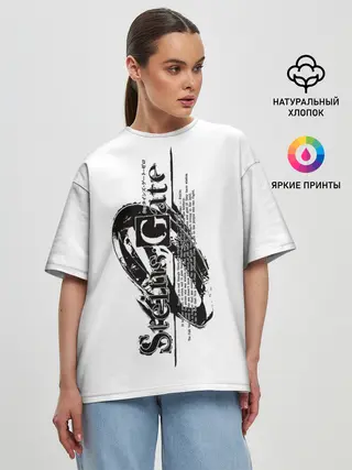 Женская футболка оверсайз / Врата Штейна / Steins Gate