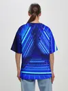Женская футболка оверсайз / Неоновый тоннель