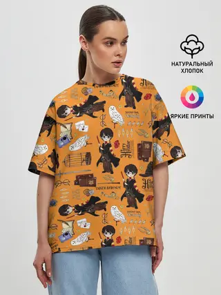 Женская футболка оверсайз / Гарри Поттер