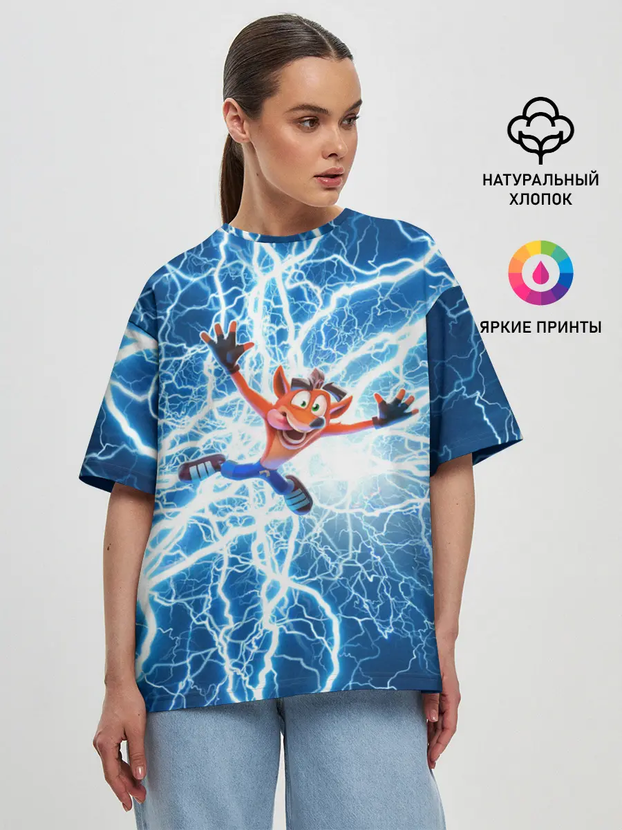 Женская футболка оверсайз / Crash Bandicoot