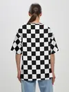 Женская футболка оверсайз / Шахматка
