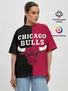 Женская футболка оверсайз / Чикаго Буллз