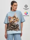 Женская футболка оверсайз / Бенгальский кот