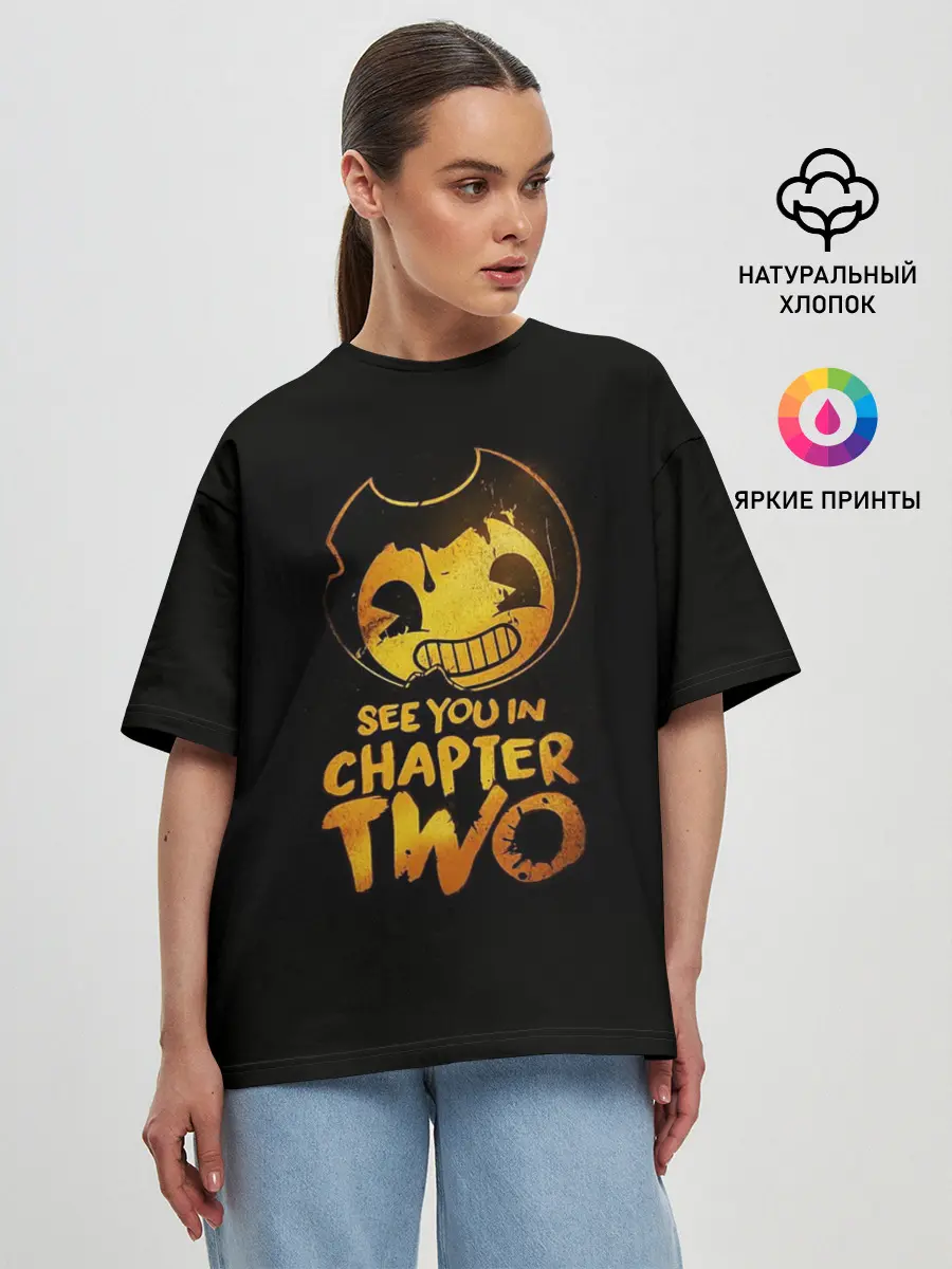 Женская футболка оверсайз / Bendy And The Ink Machine