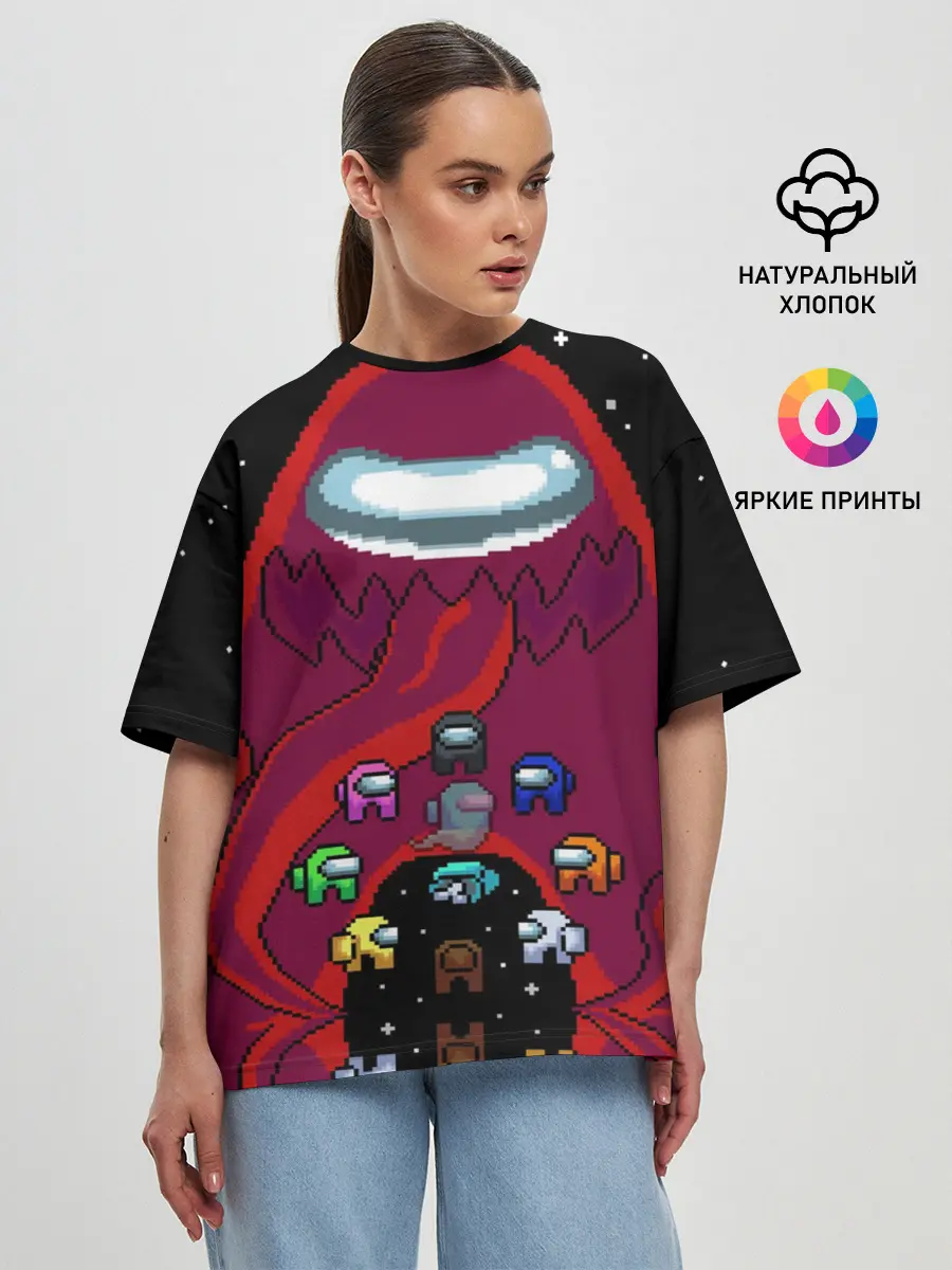 Женская футболка оверсайз / Impostor Monster