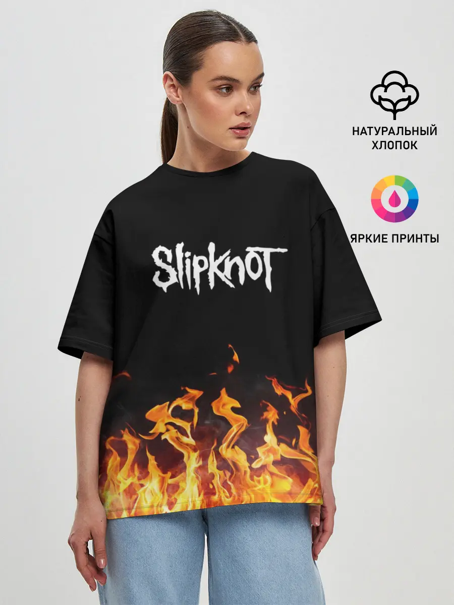 Женская футболка оверсайз / Slipknot
